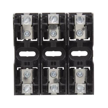 EATON Bussmann Series JM60030-3CR Fuse Block, 600 VAC, 1/2 to 30 A, Class: J, 14 to 2 AWG, 8 to 2 AWG Wire, 3 Poles
