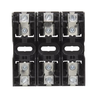 Eaton Bussmann Series JM60030-3CR Fuse Block, 600 VAC, 1/2 to 30 A, Class: J, 14 to 2 AWG, 8 to 2 AWG Wire, 3 Poles