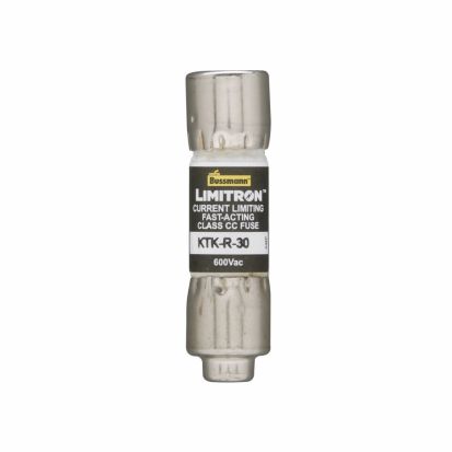 Eaton Bussmann Series Limitron™ KTK-R-10 KTK-R Fast Acting Fuse, 10 A, 600 VAC, 200 kA Interrupt, CC Class, Cylindrical Body