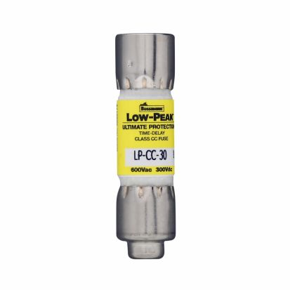EATON Bussmann Series Low-Peak™ LP-CC-20 LP-CC Current Limiting Time Delay Fuse, 20 A, 600 VAC/300 VDC, 200/20 kA Interrupt, Class: CC, Cylindrical Body