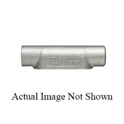 Eaton Corp Crouse-Hinds series Condulet® LR87 SA Type LR Conduit Outlet Body, 3 in Hub, 7, Copper Free Aluminum, Electro-Galvanized/Aluminum Acrylic Painted