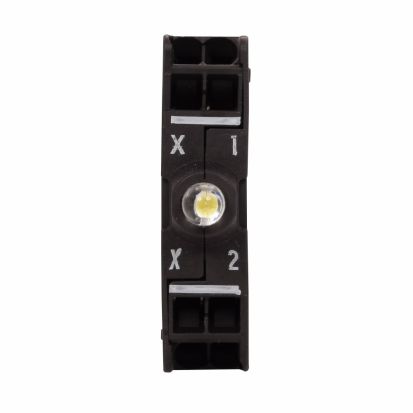 EATON Cutler-Hammer Series M22-CLED-R modular pushbutton, LED Light Unit, Front, Spring-cage, IP66, Illuminated, Red, 13-30 Vac/dc