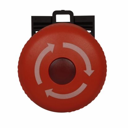 EATON Cutler-Hammer Series M22-PVLT M22 Modular Twist-to-Release Emergency Stop Operator, 22.5 mm, 35 mm Pushbutton, Twist-to-Release, Illuminated, Button: Red, IP67, IP69K, NEMA 4X, 13, Light 100,000 hours, Button 100,000 Operations