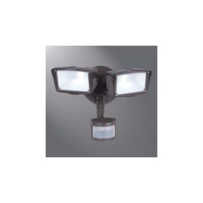 Cooper Lighting MST27920LES Motion Activated Twin Head Motion Sensor Security Floodlight, LED Lamp, 120 VAC, Aluminum Housing