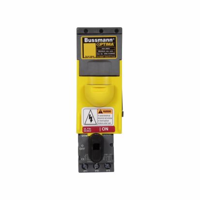EATON Bussmann Series OPTIMA™ OPM-1038SW Overcurrent Protection Module With Switch, 600/660 VAC/600 VDC, 30/32 A, 3 Poles, Midget Fuse, 18 to 8 AWG Wire