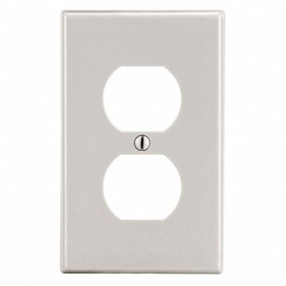 EATON Arrow Hart™ PJ8LA Mid-Size Screwless Receptacle Wallplate, 1 Gang, Light Almond, 4.87 in H x 3.12 in W