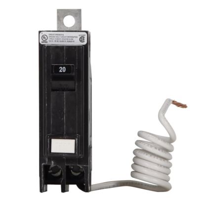 EATON Cutler-Hammer Series QuickLag® QBGFT1020 Type QBGF Circuit Breaker, 120/240 VAC, 20 A, 10 kA Interrupt, 1 Poles, Non-Interchangeable Trip