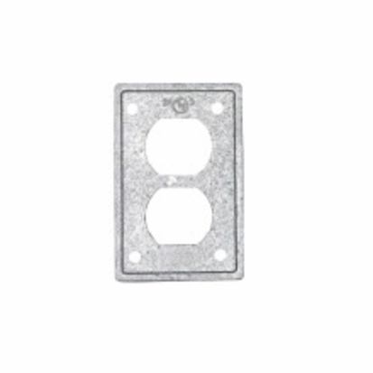 EATON Crouse-Hinds series RCM1 Device Box Cover, Duplex Receptacle Cover, Malleable Iron