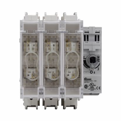 EATON Bussmann Series RDF100J-3 Fused Disconnect Switch, 600 VAC, 250 VDC, 100 A, 75 hp, 20 hp, 3 Poles