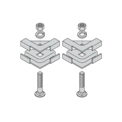 Eaton B-Line SB2101ABZ Junction Splice Clamp Kit, For Use With 1-1/2 in H Cable Runway Stringer, 2-3/16 in W, Structural Steel, Black