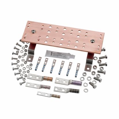 EATON B-Line Series SBTMGB20K Grounding Bar Assembly With Hardware Kit, 20 in L, For Use With Telecommunication and Low Voltage System, Copper