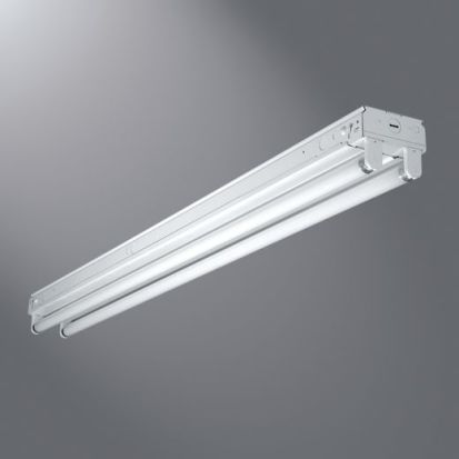 Cooper Lighting Metalux® SSF-132-UNV-EB81-U Standard Universal Strip Light Fixture With Knockout, (1) T8 Fluorescent Lamp, 120 to 277 VAC