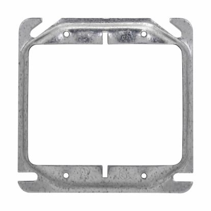 Eaton Crouse-Hinds series TP502 Square Mud Ring, 4 Inch, Steel, 1 Inch raised, 11.7 cubic inch capacity