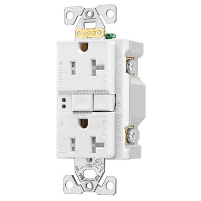 Eaton Wiring Devices TRAFGF20W AF/GF TR Duplex 20A 125V WH