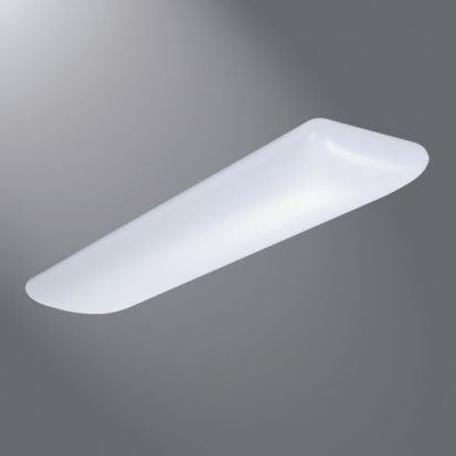 Cooper Lighting Metalux® WSC-432-D-W-UNV-EB81-U Wraparound Fixture, (4) Fluorescent/T8 Lamp, 32 W Fixture, 120/277 VAC, White Housing
