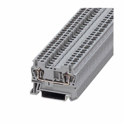 EATON XBPT25 IEC terminal block, Spring Cage Connection Single Level-Through-Feed, IEC #28-12 AWG, EN #24-12, UL #26-12 AWG, Gray