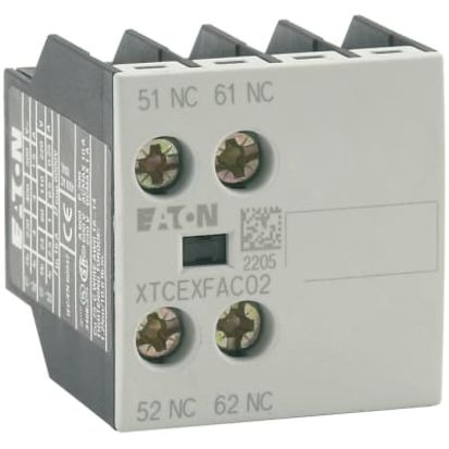 EATON Cutler-Hammer XTCEXFAC02 MSAA276420 CONTACTOR ACCESSORY FRONT AUX SEQ A FRAME B-C 2NC