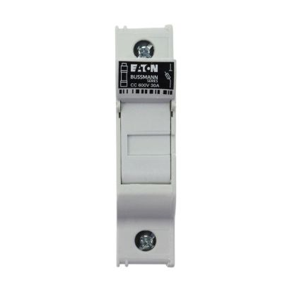 Edison CHCC1DU CH Series Finger Safe Modular Fuse Holder, 48 V DC, 30 A, Class: CC, 18 to 4 AWG Wire, 1 Poles