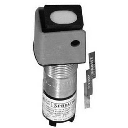 Emerson Electric Appleton® SPBBU1Q Heavy Duty Factory Sealed Universal Non-Illuminated Pushbutton With 1/2 in to 3/4 in Enlarger, Weather Boot, Guard, Start, Stop and Blank Nameplates, 1NO-1NC Contact, Momentary Contact