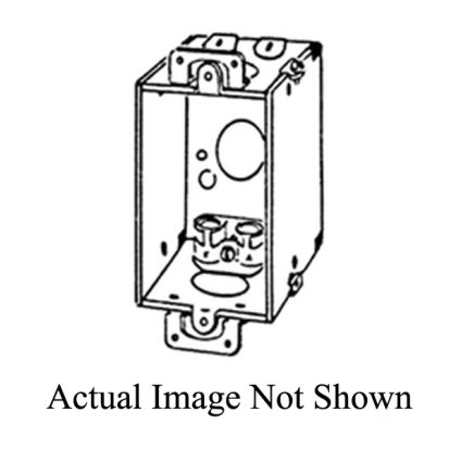 Emerson Electric Appleton® 173F Square Corner Gangable Switch Box With CL-13 Clamp, Steel, 12.5 cu-in Capacity, 1 Gangs, 9 Knockouts