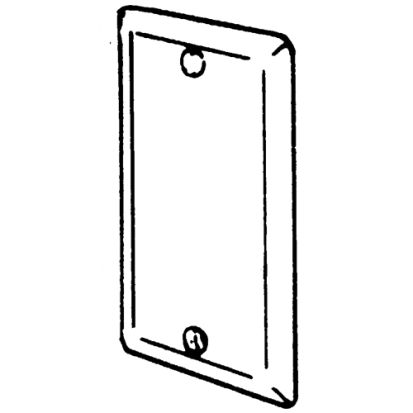 Emerson Electric Appleton® 180A Handy Box Cover, 4-1/8 in L x 2-3/8 in W, Blank Cover, Steel