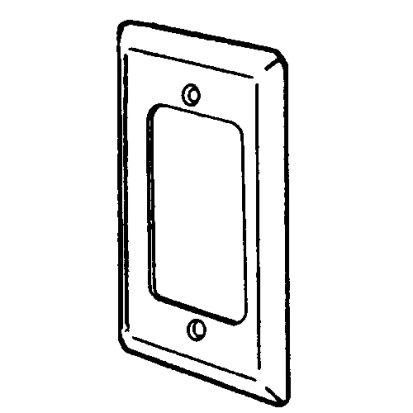 Appozgcomm 180G Handy Box Cover, 4-1/8 in L x 2-3/8 in W, GFI Receptacle Cover, Steel