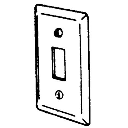 Emerson Electric Appleton® ETP™ 2594 Handy Box Cover, 4 in L x 2-1/8 in W, Toggle Switch Cover, Steel