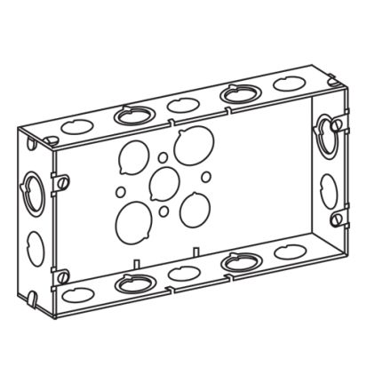 Emerson Electric Appleton® 3G5075S Multi-Gang Switch Box, Steel, 65 cu-in Capacity, 3 Gangs, 19 Knockouts