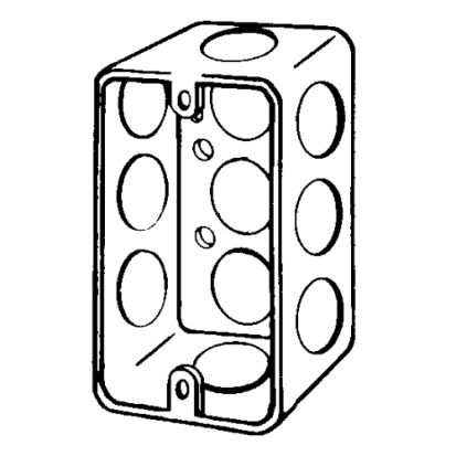 Appozgcomm 4SSLS-1/2 Handy Box With Conduit Knockout, Steel, 10.3 cu-in, 11 Outlet , 11 Knockouts