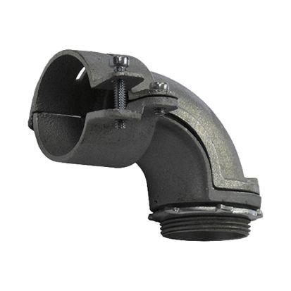 Emerson Electric Appleton® 7385 Non-Insulated Throat Conduit Connector With Locknut, 1-1/2 in Trade, 1.72 to 2 in Cable Openings, For Use With Armored/FMC Cable, Malleable Iron, Zinc Electroplated