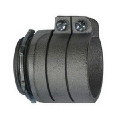 Emerson Electric Appleton® 7490 Straight Conduit Connector With Locknut, 4 in Trade, 4.19 to 4.67 in Cable Openings, For Use With Armored/FMC Cable, Malleable Iron, Zinc Electroplated