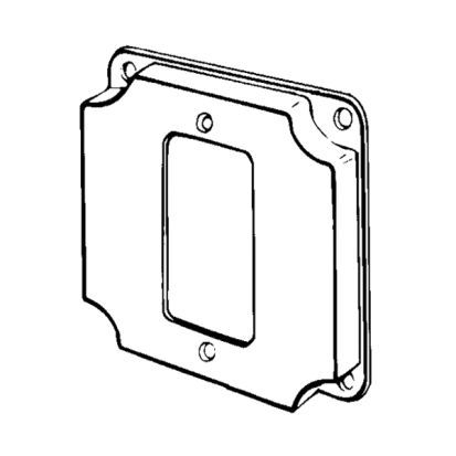 Appozgcomm ETP™ 8362 Raised Electrical Box Cover, 4 in L x 4 in W x 1/2 in D, GFCI Receptacle Cover, Steel