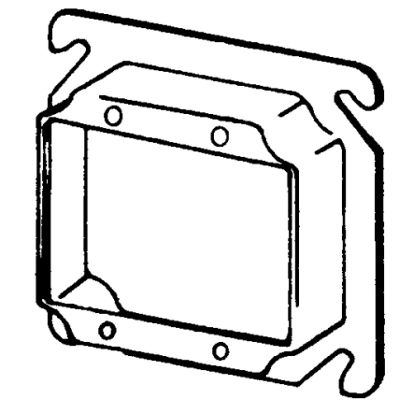 Appozgcomm ETP™ 8470 Raised Square Box Cover, 4 in L x 4 in W x 3/4 in D, Switch Cover, Steel