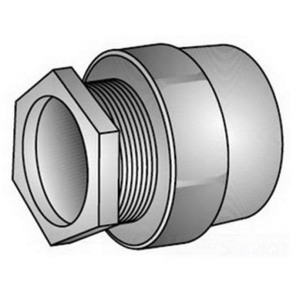 Emerson Electric O-Z/Gedney CH-100 Space-Maker Conduit Hub, 1 in, For Use With IMC/Rigid Conduit, Malleable Iron, Zinc Plated