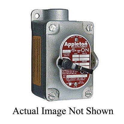 Appleton® UNILETS™ EDS150-F2 1-Gang Dead End Explosionproof Tumbler Switch, 120 to 277 VAC, 20 A, NEMA 7BCD/9EFG NEMA Rating