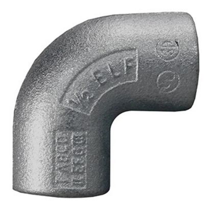 Appleton® UNILETS® ELF90-75 Dust-Ignitionproof Explosionproof Conduit Elbow, 3/4 in Trade, 90 deg, Malleable Iron, Zinc Electroplated