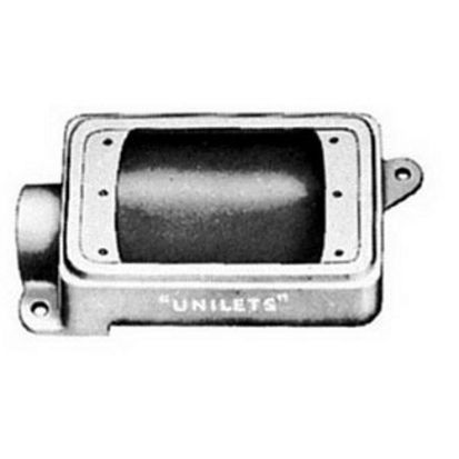 Emerson Electric Appleton® UNILETS™ FD1100 Type FD Deep Heavy Duty Device Box With Internal Ground Screw, Malleable Iron, 25 cu-in Capacity, 1 Gangs, 1 Outlets, 1 Knockouts, 5.62 in H x 2.81 in W x 2.69 in D
