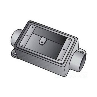 Emerson Electric Appleton® UNILETS™ FDC1100 Type FDC Deep Heavy Duty Device Box With Internal Ground Screw, Malleable Iron, 25 cu-in Capacity, 1 Gangs, 2 Outlets, 2 Knockouts, 4.56 in H x 2.81 in W x 2.69 in D