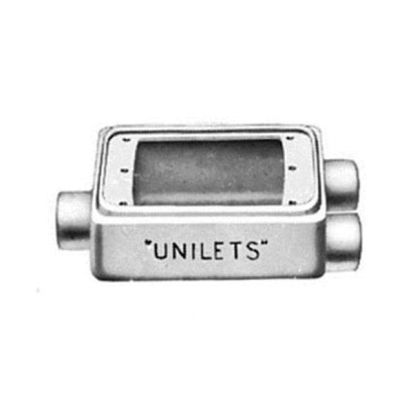 Emerson Electric Appleton® UNILETS™ FDCC175 Type FDCC Deep Heavy Duty Device Box With Internal Ground Screw, Malleable Iron, 25 cu-in Capacity, 1 Gangs, 3 Outlets, 3 Knockouts, 4.56 in H x 2.81 in W x 2.69 in D