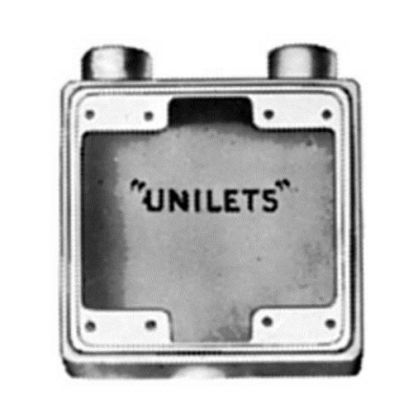 Emerson Electric Appleton® UNILETS™ FDS-2-75 Type FDS Deep Heavy Duty Device Box With Internal Ground Screw, Malleable Iron, 45 cu-in Capacity, 2 Gangs, 2 Outlets, 2 Knockouts, 4.63 in H x 4.63 in W x 2.69 in D