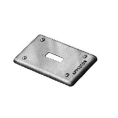 Emerson Electric Appleton® FSK-1TS-C Cast Device Box Cover With Stainless Steel Screws, 4-9/16 in L x 2-13/16 in W, Tumbler/Toggle Switch Cover, Malleable Iron