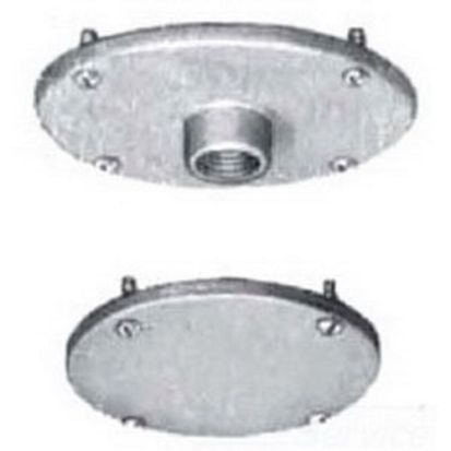 Appleton Electric JBK-50 Cast Round Box Cover With 1/2 in Hub, 4 in Dia, Malleable Iron