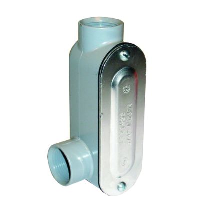 Appleton® NEER™ LL75DCG Type LL Conduit Outlet Body With Stamped Aluminum Cover and Neoprene Gasket, 1 in Hub, 7.3 cu-in, Die Cast Aluminum, Epoxy Powder Coated
