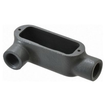 Emerson Electric O-Z/Gedney LR57 Type LR Conduit Outlet Body, 1-1/2 in Hub, Form 7 Form, 27 cu-in Capacity, Grayloy Iron, Aluminum Enamel/Zinc Electroplated