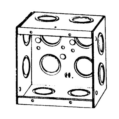 Appozgcomm M2-250 M2 Series Non-Gangable Masonry Box, Steel, 31 cu-in, 2 Gangs, 12 Outlets, 12 Knockouts