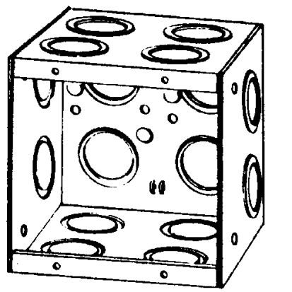 Appozgcomm M2-350 M2 Series Non-Gangable Masonry Box, Steel, 44 cu-in, 2 Gangs, 16 Outlets, 16 Knockouts