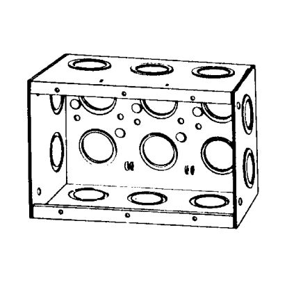 Appozgcomm M3-250 M3 Series Non-Gangable Masonry Box, Steel, 46.5 cu-in, 3 Gangs, 16 Outlets, 16 Knockouts