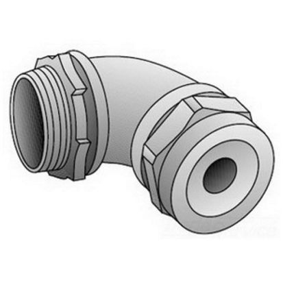 Emerson Electric O-Z/Gedney SR-9-504 Type SR9 Gold Seal Strain Relief Connector, 1/2 in Trade, 0.3 to 0.4 in Cable Openings, Malleable Iron, Zinc Plated