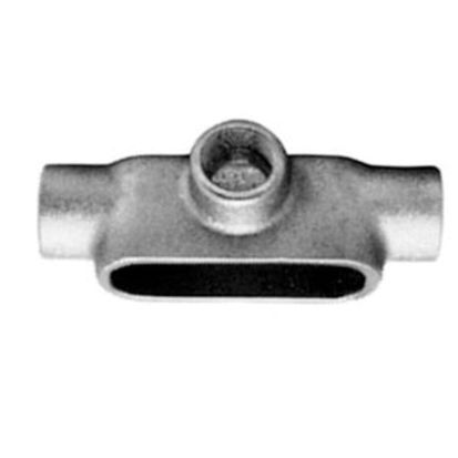 T&B BlueKote T37 Type T Conduit Body, 1 in Hub, Form 7 Form, 16.9 cu-in Capacity, Iron, Epoxy Powder Coated/Zinc Plated