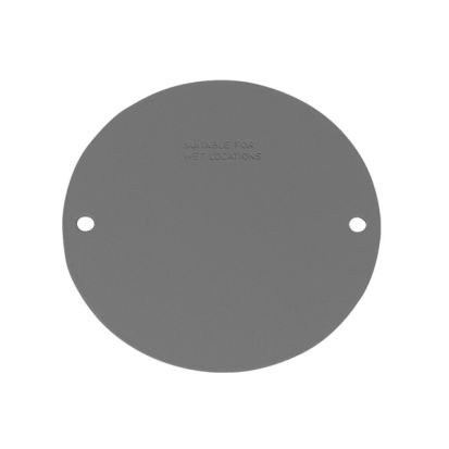 Appozgcomm WCBR Flat Weatherproof Round Box Cover, 4.12 in Dia, Blank Cover, Stamped Aluminum